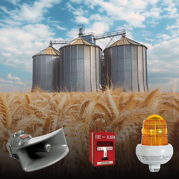 LED Warning Lights, Strobe Beacons, and Sounders for Grain Processing Facilities image