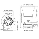 D1xS2F–High Output Alarm Sounder | Re-entrant Flare Horn | TOMAR Electronics Inc