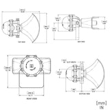 1002WEP Explosion-Proof POWER ALARM® Dimensions