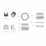 500L Micro Lite™ Low-Profile, High-Intensity LED Beacon - AC/DC