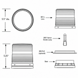 500P Micro Lite™ Low-Profile, Single-Flash Xenon Strobe Beacon - DC
