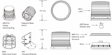 801 Mini Strobe® Low-Profile, Single-Flash Xenon Strobe Beacon - AC | TOMAR Electronics Inc