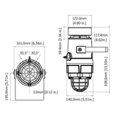 D1xC1X05R Radial Alarm Horn & Xenon Strobe (500,000cd)