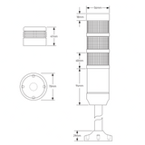 LED Microstack™ Andon Stack Light w/ Buzzer - AC/DC